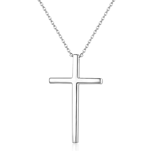 JeweBella Kreuz Kette Damen Silber 925 Kette mit...