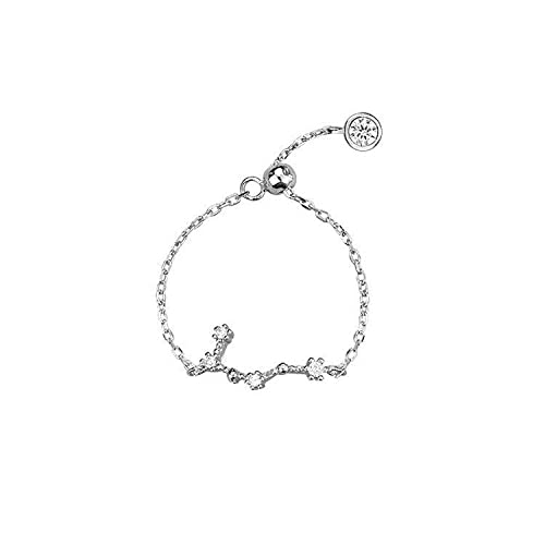 KSKAN Ring Silber 925 Damen, Verstellbare Ringe...