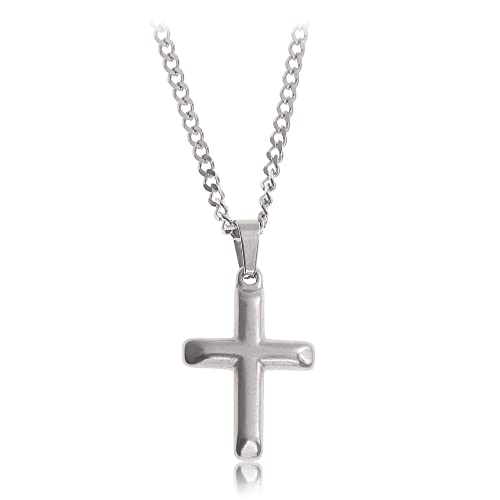 Halskette mit Kreuz-Anhänger Silber • Robuste...