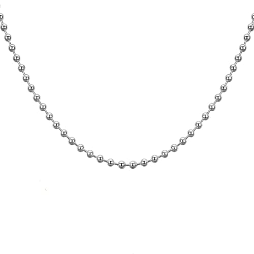 Edelstahl Kugelkette 70 CM, Ketten Herren Schmuck...