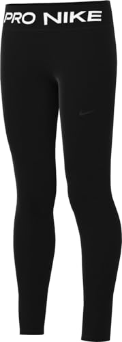 Nike Girls Pro Tights, Schwarz-Weiss, M