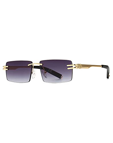 kachawoo Randlose Herren-Sonnenbrille mit...