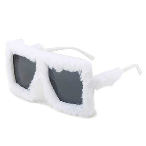 DLSM Plüsch-Sonnenbrille Damenmode Cat Eye Shape...
