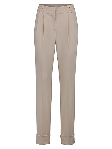 Alba Moda Bundfaltenhose Damen Regular Fit Stein...
