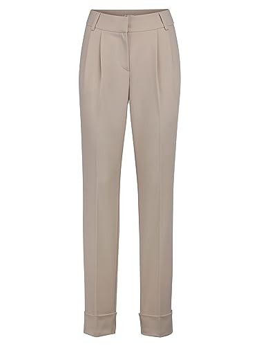 Alba Moda Bundfaltenhose Damen Regular Fit Stein...