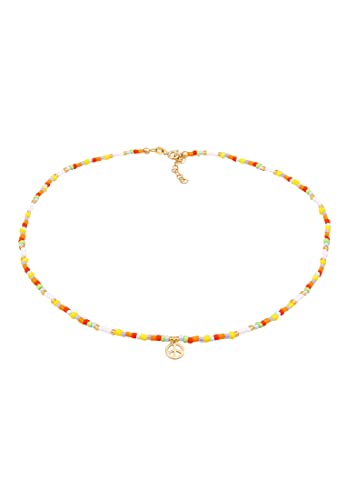 Elli Halskette Damen Choker Peace Anhänger Beads...