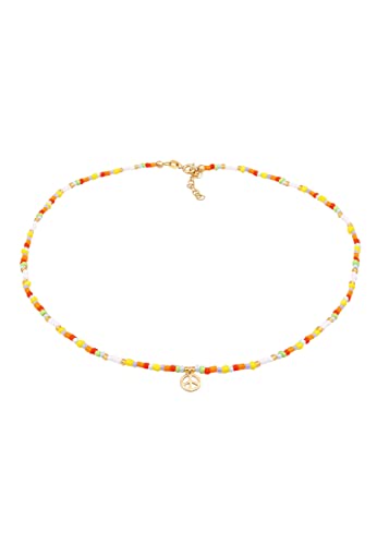 Elli Halskette Damen Choker Peace Anhänger Beads...