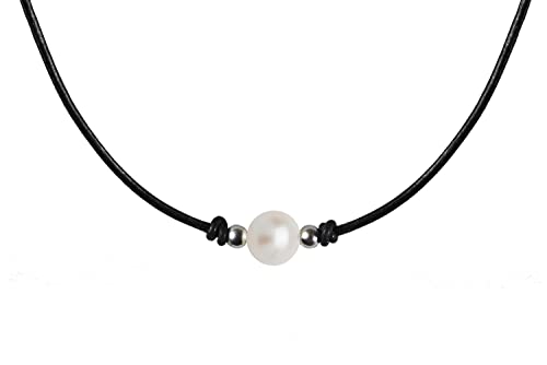 Pearls Ziegenleder Damen-Kette 925 Sterling Silber...