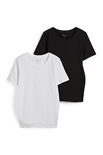 C&A Damen Unifarben T-Shirt Umstandsmode...