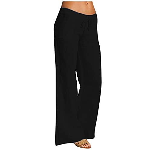 Leinenhosen Damen, Sommerhose Damen Leicht 7/8...