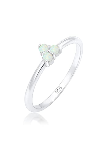 Elli Ring Damen Bandring Opal Kreis Geo Trio Trend...