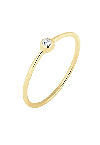 Elli PREMIUM Ring Damen Solitär Klassisch mit...