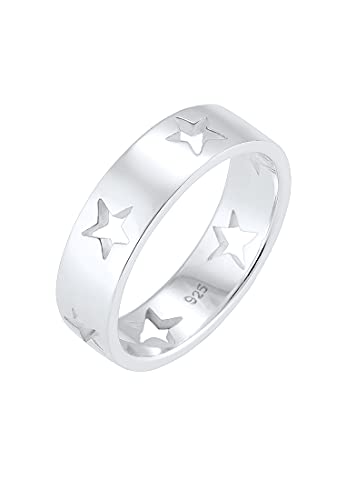 Elli Ring Damen Sterne Astro Cut Out in 925...