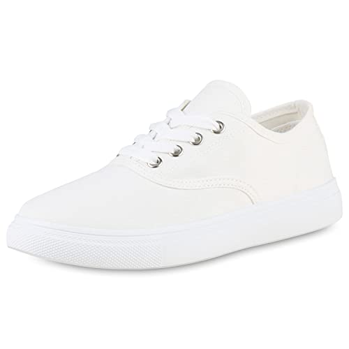 VAN HILL Damen Sneaker Low Bequeme Freizeit Schuhe...