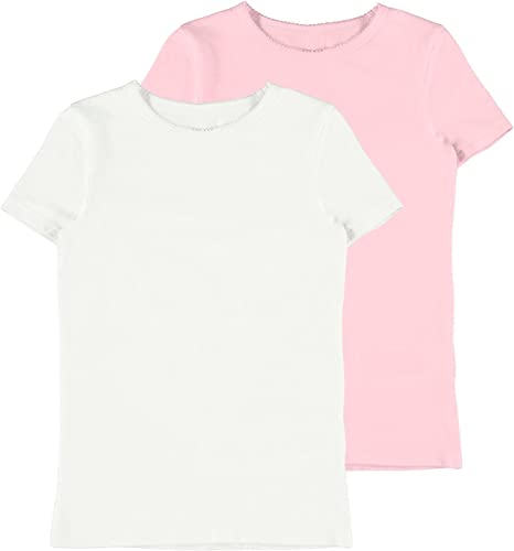 NAME IT 2er Pack Mädchen T-Shirts aus...