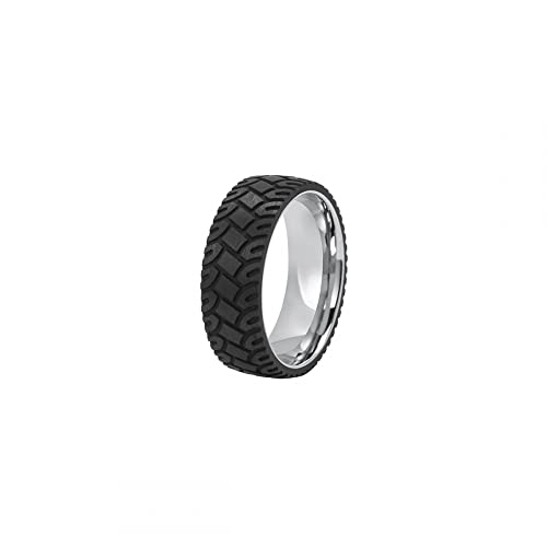 Tribal Spirit Herren Ring Carbon Edelstahl Reifen...