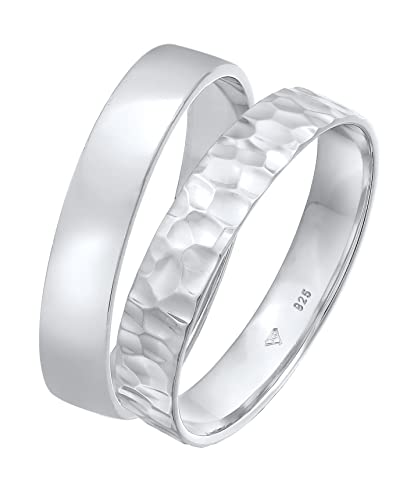 Kuzzoi Herrenringe Ring Set Silber, 2 Stück...