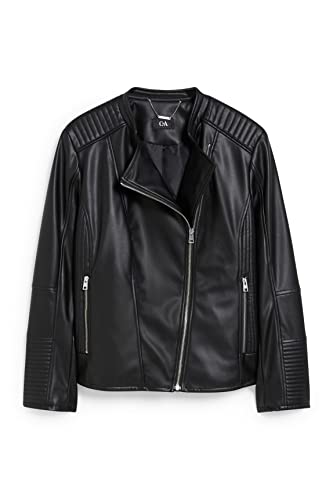C&A Damen Bikerjacke Regular Fit Nicht wasserfest...