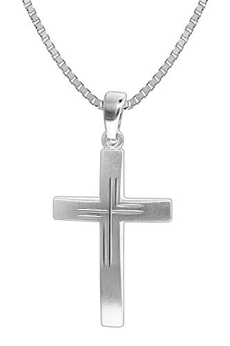 trendor Herren-Halskette mit Kreuz 925 Silber 50...