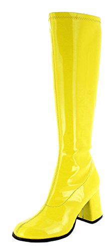 Das Kostümland Gogo Damen Retro Lackstiefel -...