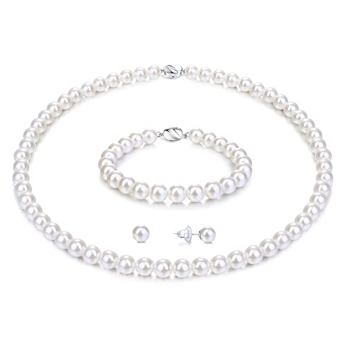 Morfetto Perlenkette Set für Frauen Männer...
