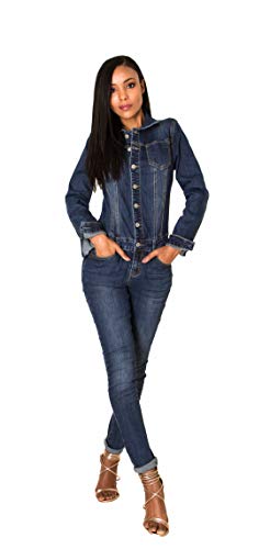 Nina Carter S335 Damen Jeans-Overall Skinny Fit...
