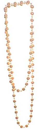 Perlenkette in creme facettiert Länge 130 cm,...