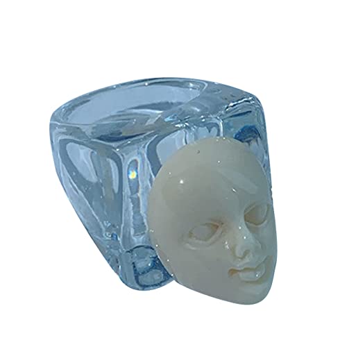 Awesomeonei Aesthetic Resin Ring 3D Grimace Ring...