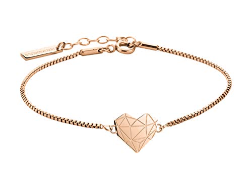 LIEBESKIND Damen Armband Herz Edelstahl Silber 20...