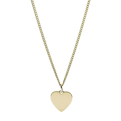 Fossil Damen Halskette Heart Gold-Tone Stainless...