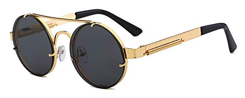 QIULING Retro Sonnenbrille Runde Sonnenbrille...