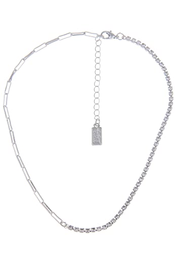 Leslii Damen-Kette kurze Halskette Strass-Collier...