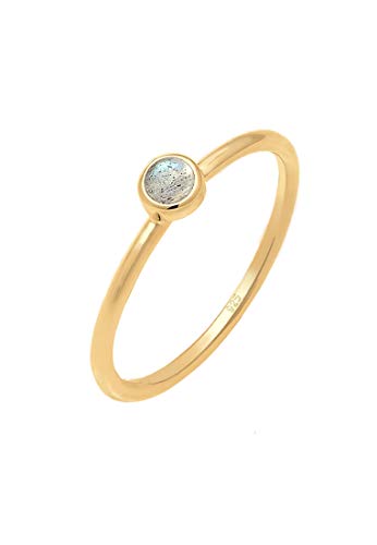 Elli Ring Damen Stapel Labradorit Edelstein 925...