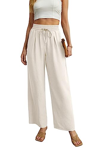QIXING Weite Hosen Damen High Waist Palazzo Hose...