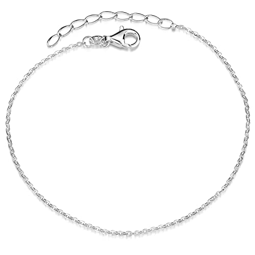 Materia Damen Armband Silber 925 - Ankerkette 1mm...