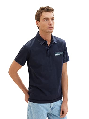 TOM TAILOR Herren 1036414 Poloshirt mit...