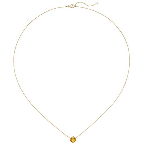 JOBO Damen-Halskette aus 750 Gold mit Citrin 45 cm