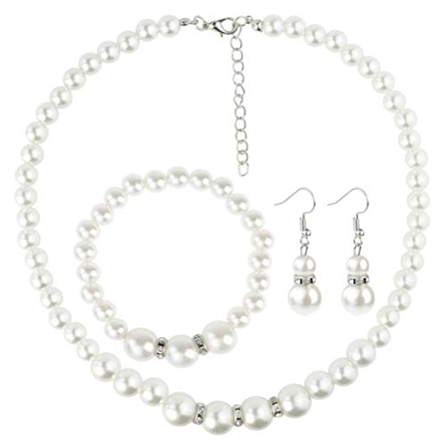 Nachahmung Perlen Halskette Necklace Armbänder...
