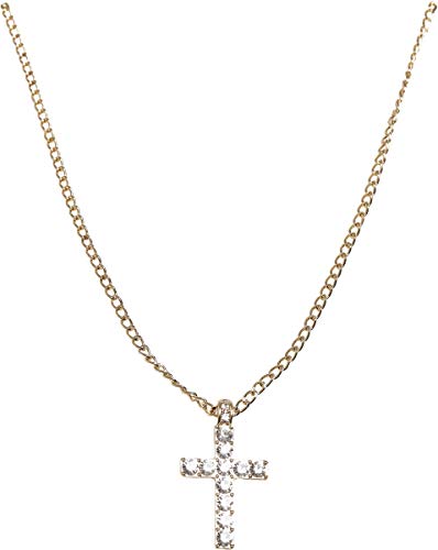 Urban Classics Unisex Diamond Cross Necklace...