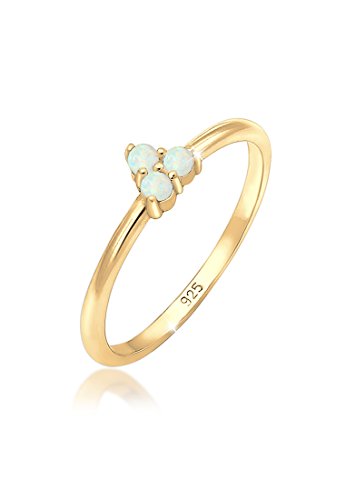 Elli Ring Damen Bandring Opal Kreis Geo Trio Trend...