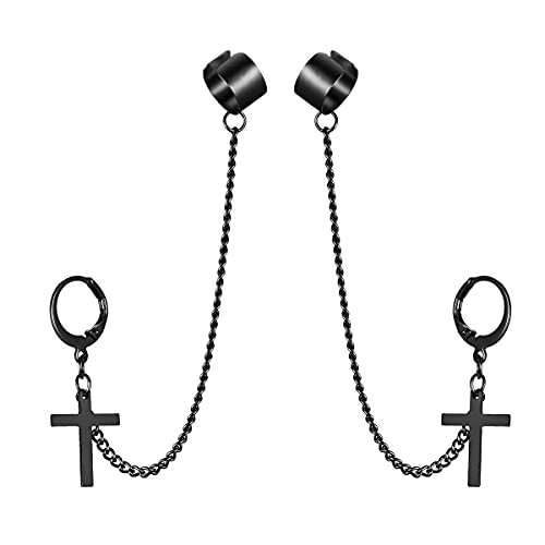 JewelryWe Schmuck Herren Damen Ohrringe Edelstahl...