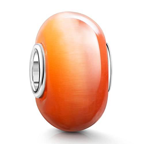 Materia Glas Beads Katzenauge orange - Charms...
