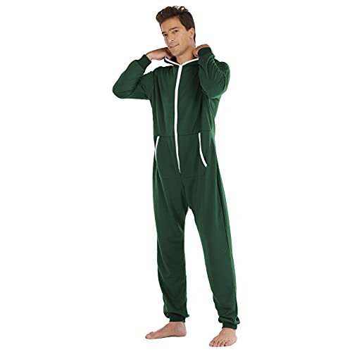 Herren Overall Jumpsuit Onesie Jogginganzug Herbst...