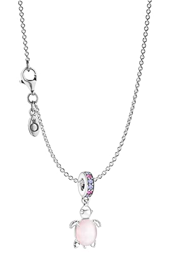 Pandora Damen-Halskette 925 Silber mit Charm...