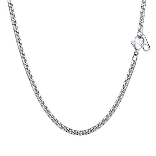 PROSTEEL Ankerkette 3mm breit Herren Halskette...