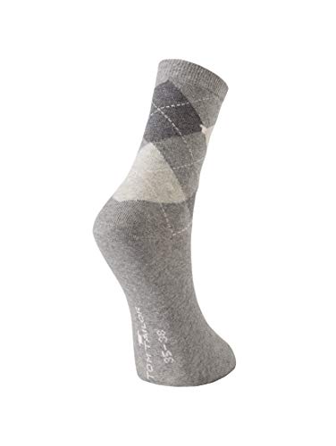 TOM TAILOR 2er Pack Argyle Women Socks 9879 grau...