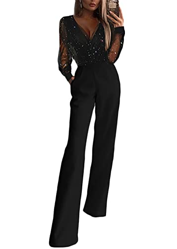 shownicer Jumpsuit Damen Elegant Ärmellos Hohe...