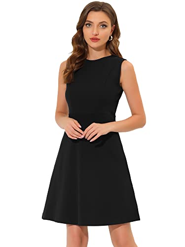 Allegra K Damen Elegante Kleider A Linie Rundhals...
