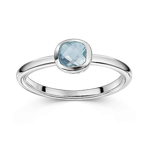 Materia Blautopas Ring Silber 925 - Edelstein...