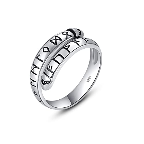 KINGWHYTE Wikinger-Ring aus 925er-Sterlingsilber,...
